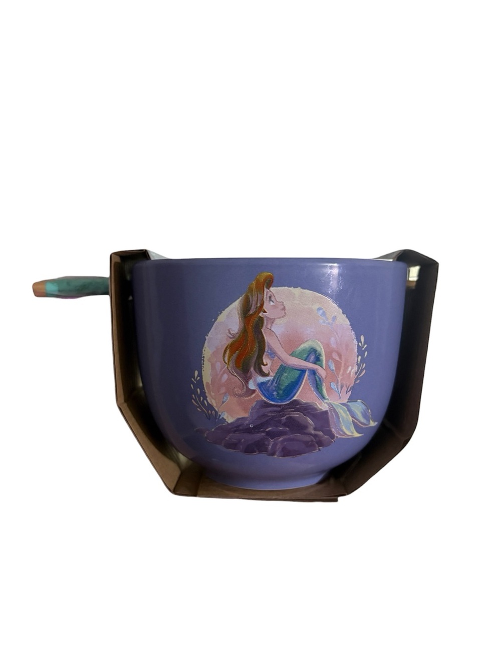 The Little Mermaid Ramen Bowl With Chopsticks
